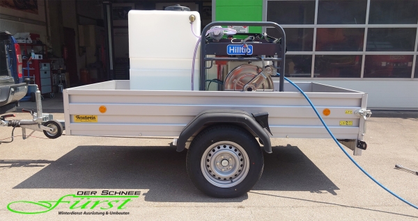 mobile hot water pressure washer JET-IT by HILLTIP on a small trailer
